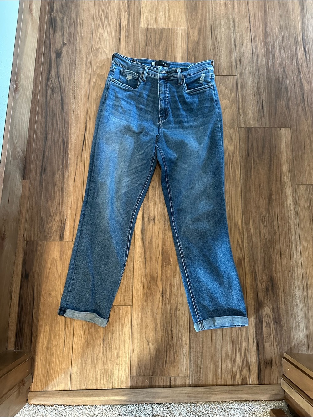 Kut from the Kloth Distressed Blue Boyfriend Jeans